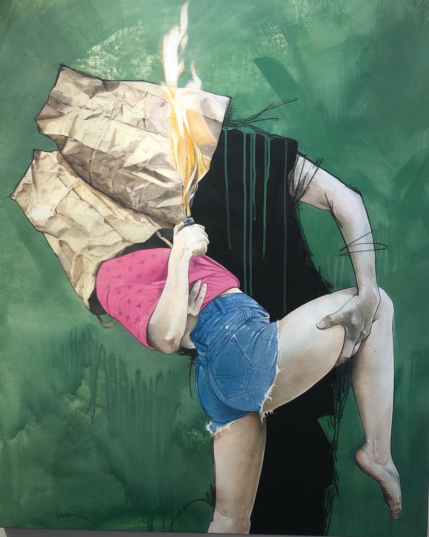 It&rsquo;s the final weekend to see I Find It Hard To Say That Everything Will Be Alright the newest show from @artist.christianboehmer 
These works have brought such interesting conversations into the gallery. What a great way to kick off the summer