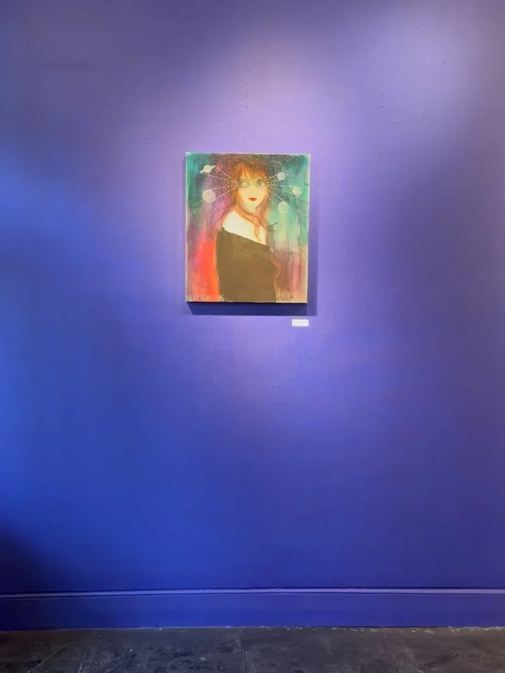 I&rsquo;m excited to be showing five new pieces from @rstuarthaas ! 
This was the smallest of the new group but I knew it needed to be on the purple wall! 

The Seer 24x20