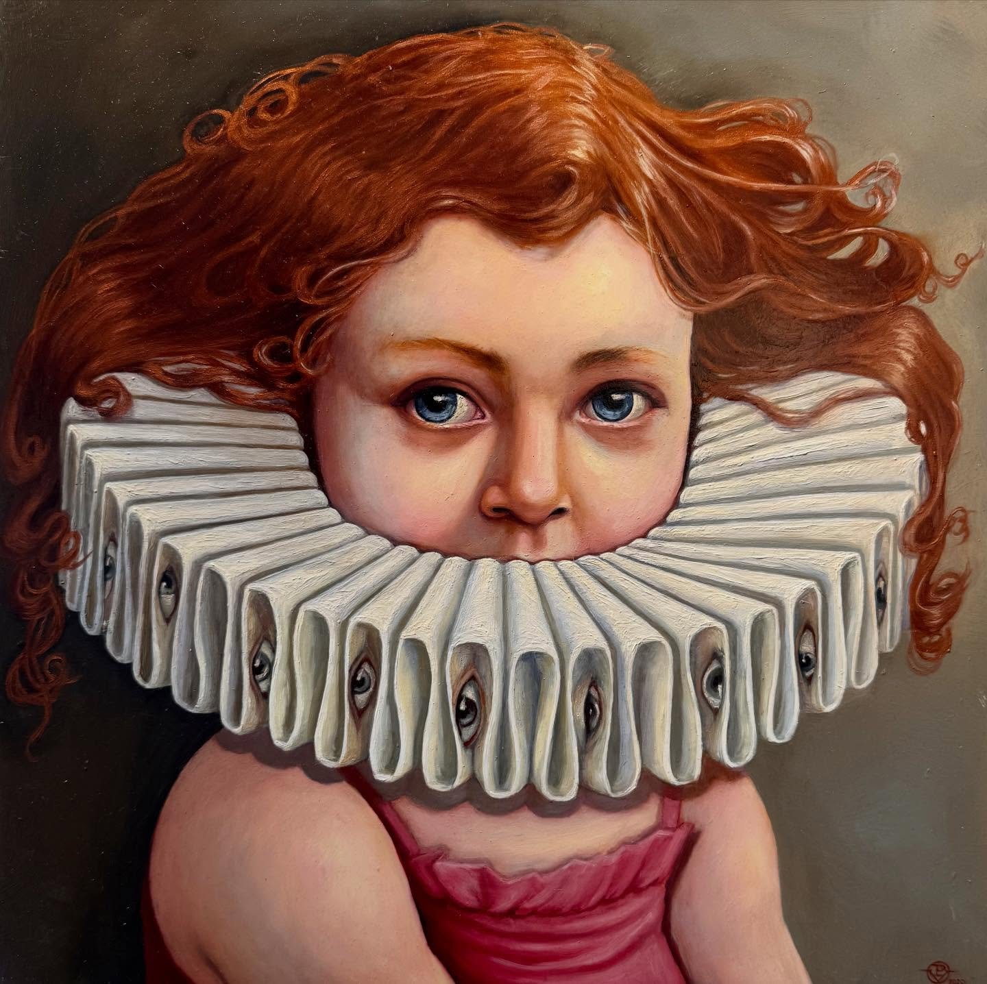 Eye Luv You 2, 16x16, oil on panel, is one of 6 pieces that just arrived from @patriziazia get in and see them before they are gone!