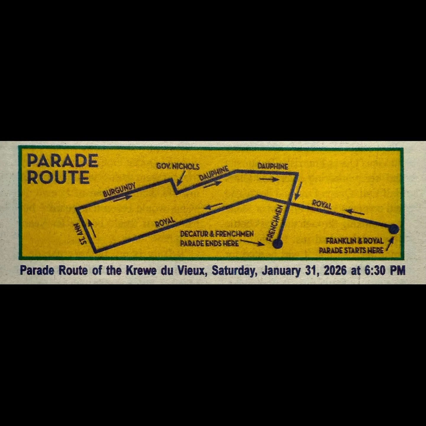It&rsquo;s official official! The construction isn&rsquo;t moving @kreweduvieuxofficial !! Our annual parade party is happening! See you on the 29th!