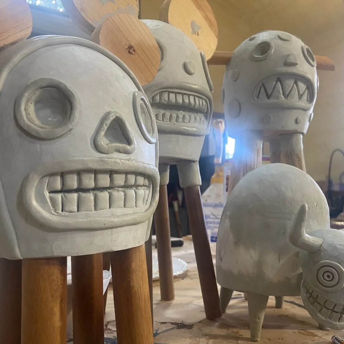 @t.m.studio is hard at work on our Halloween show! We will have a room full of his groovy ghoulies! Pre sales start the 21st and the show opens October 31st. Halloween day!