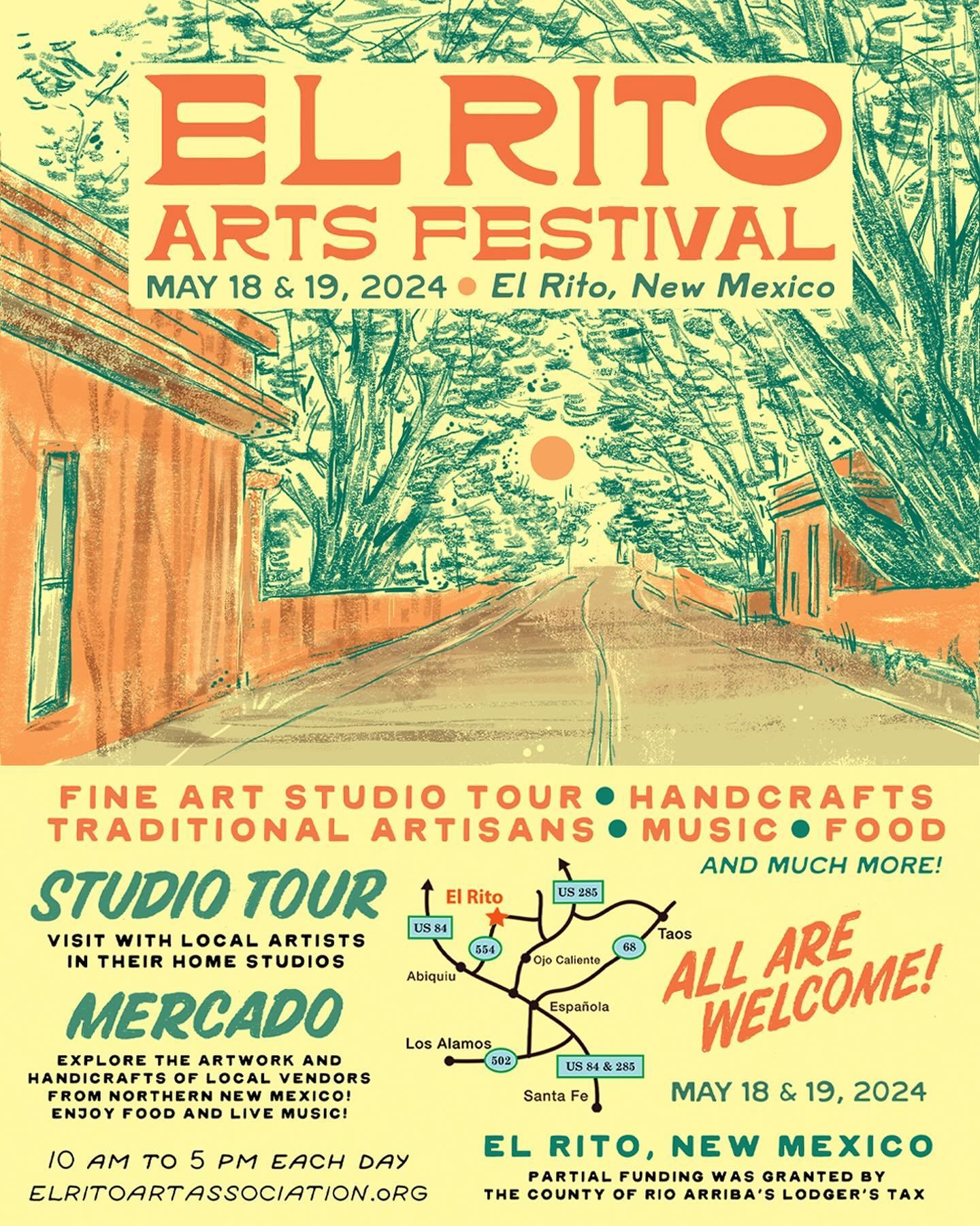 new mexico friends💫 
come hang with me + marigold in el rito next weekend! i've been doing a residency through the @elritoartassociation facilitating a free weekly open studio at northern nm college where community members make art together. i've be