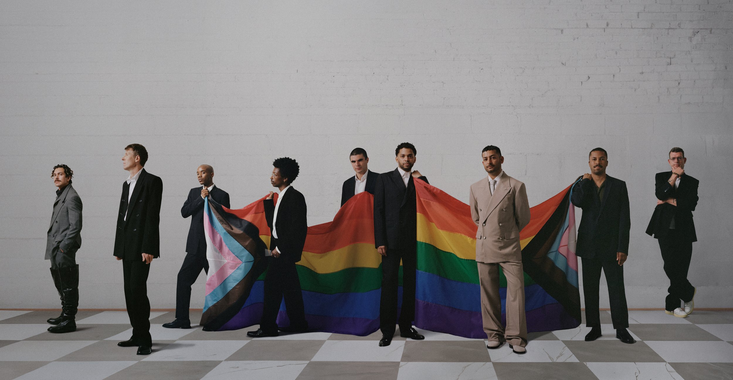   juan antonio olivares, ryan mcginley, quil lemons, myles loftin, diego villarreal, oscar nñ, mohammed fayaz, adam r, and slava mogutin photographed by quil lemons for cultured magazine summer 2025  