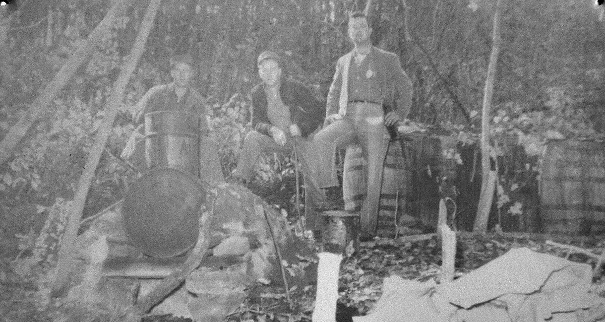 Prohibition-era moonshining wasn’t for the faint of heart. Stills were often in remote, hard-to-reach locations.