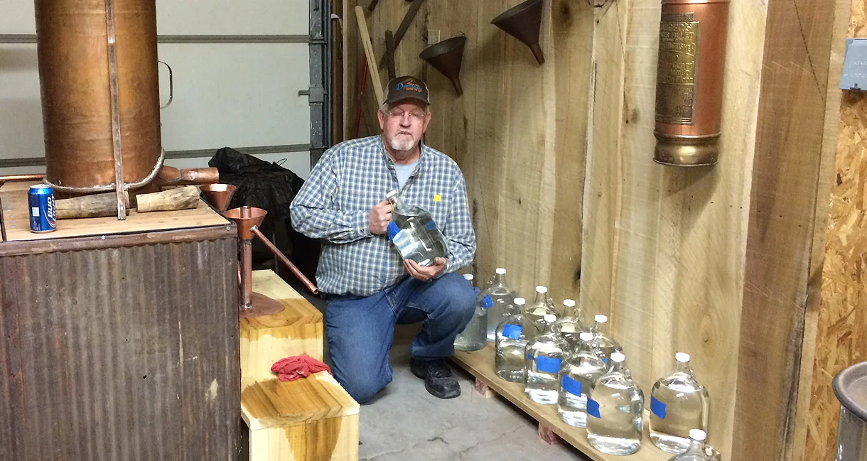 The day we pulled the first run off the still was a dream come true for AJ.