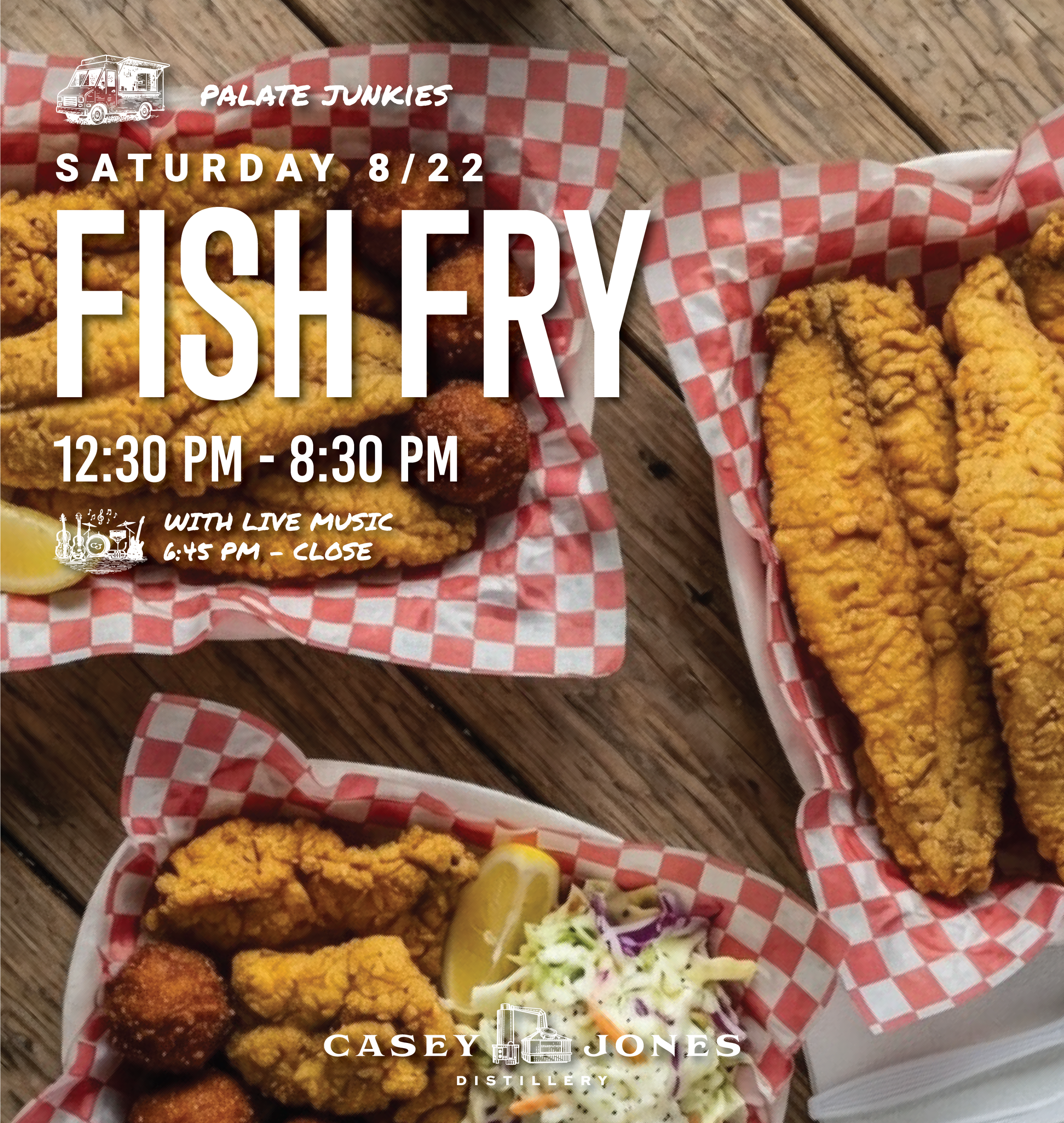 Casey's 'Til Late — Palate Junkies Fish Fry Food Truck and Rowdy Dog Performing Live