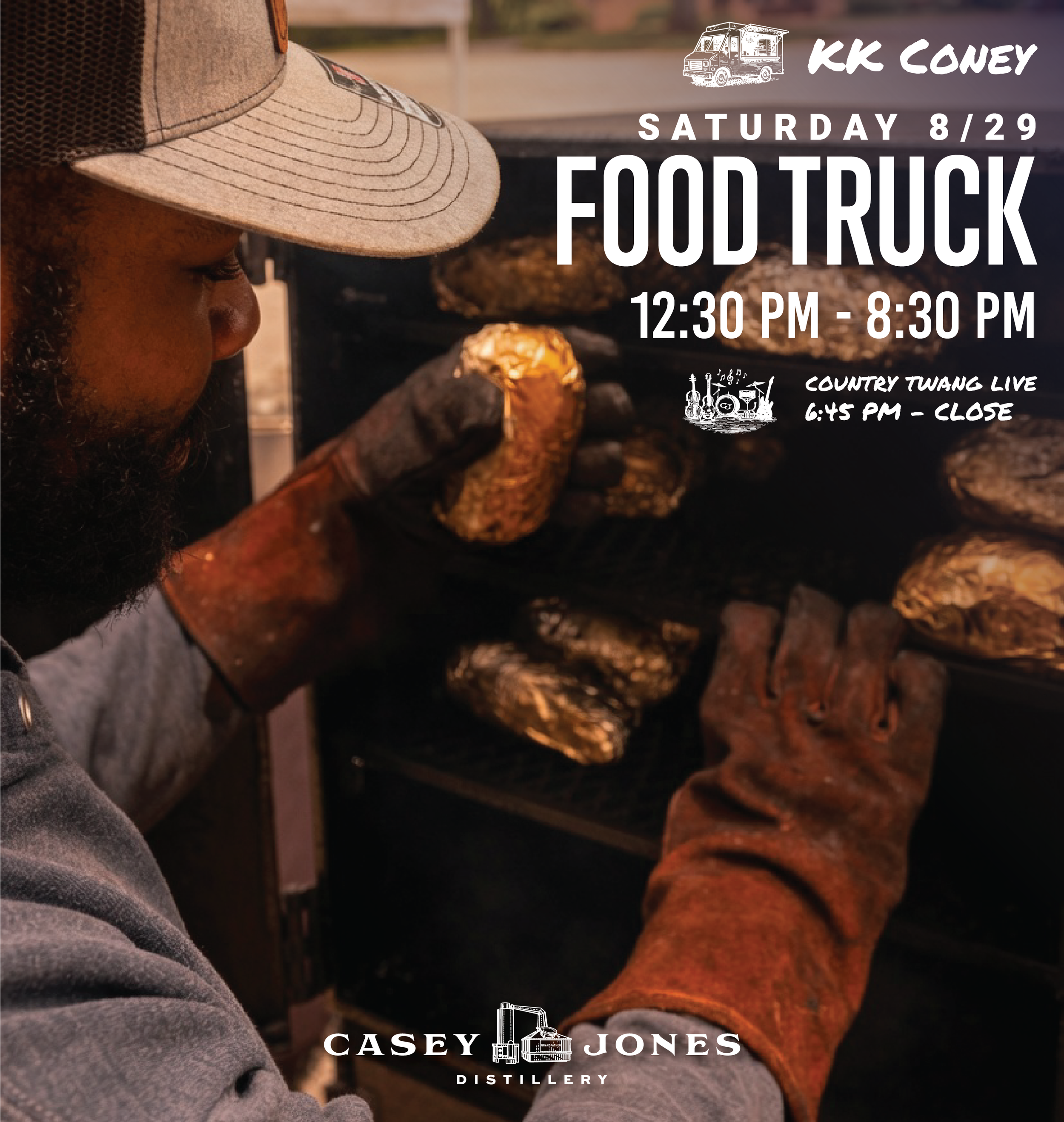 Casey's 'Til Late — KK Coney Food Truck and Country Twang Performing Live
