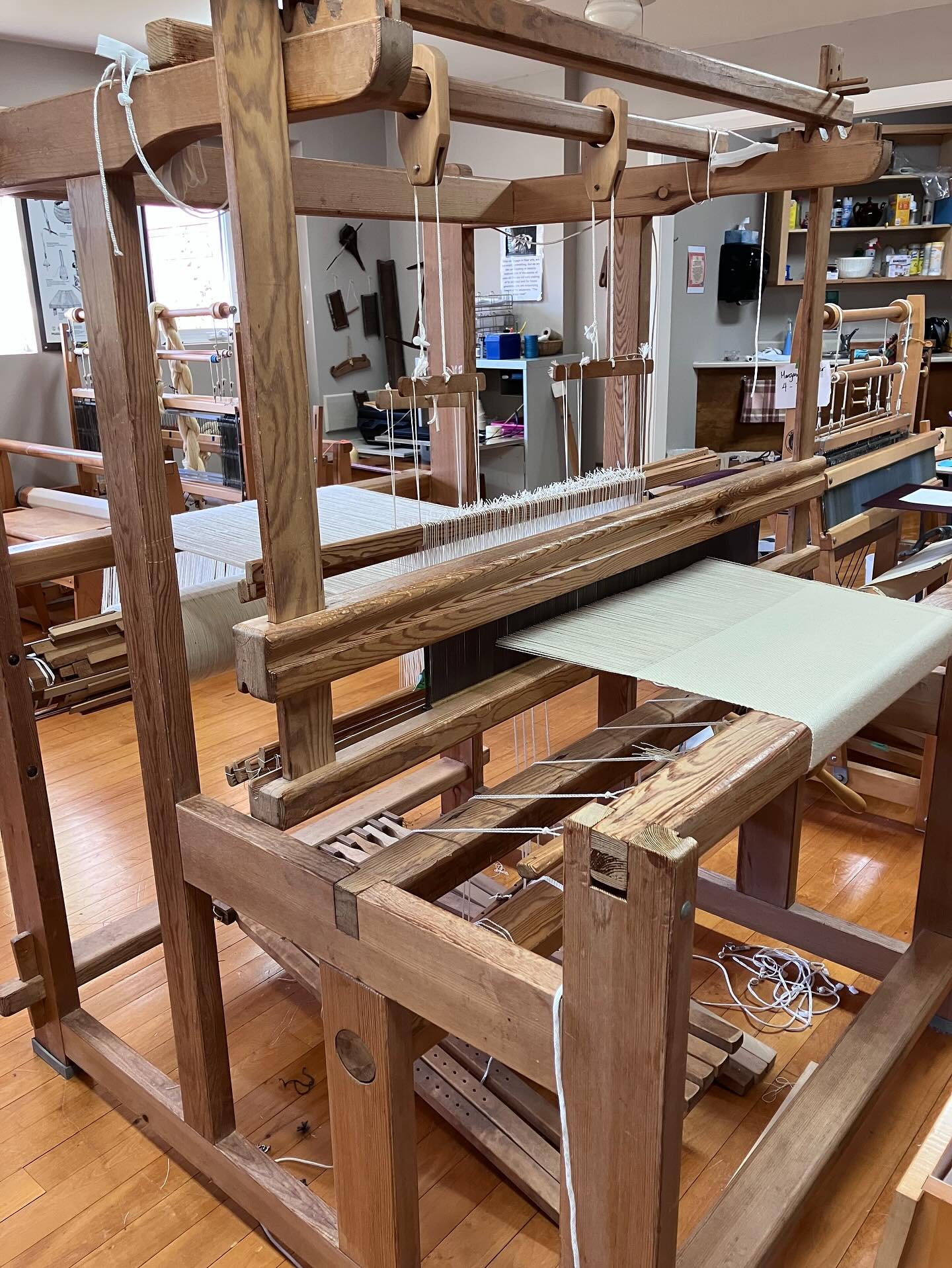 I&rsquo;m very excited to be back at the @gaeliccollege in Cape Breton to teach in the adult weaving program. 
We&rsquo;re setting up a very special project on one of the looms. All of the weaving students will get the opportunity to weave in this lo