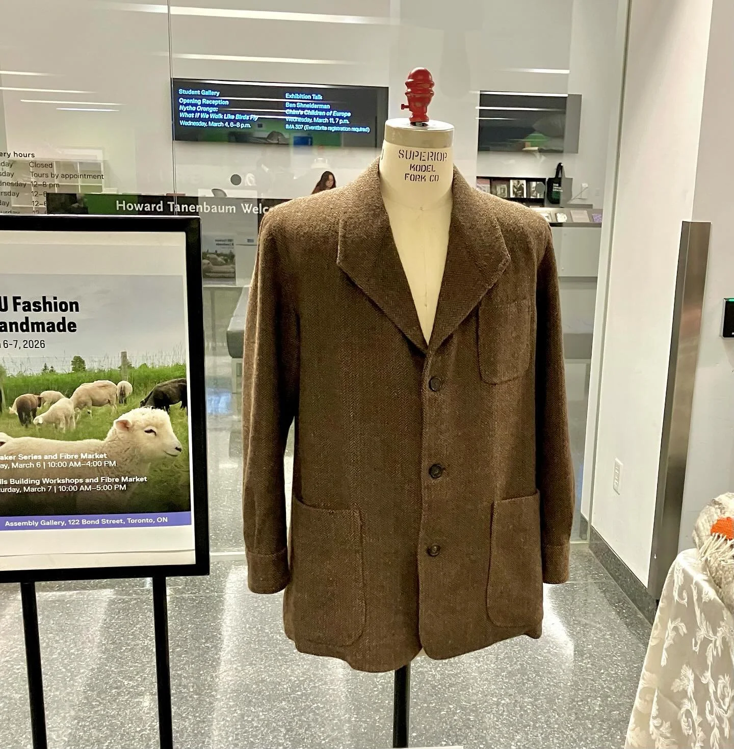 A very exciting and successful day yesterday at @landmade_fibre hosted by @fashion_tmu the Fashion Program at the Metropolitan University.

It was a thrill and honour to see the Ontario tweed jacket commissioned by the extremely kind and supportive @