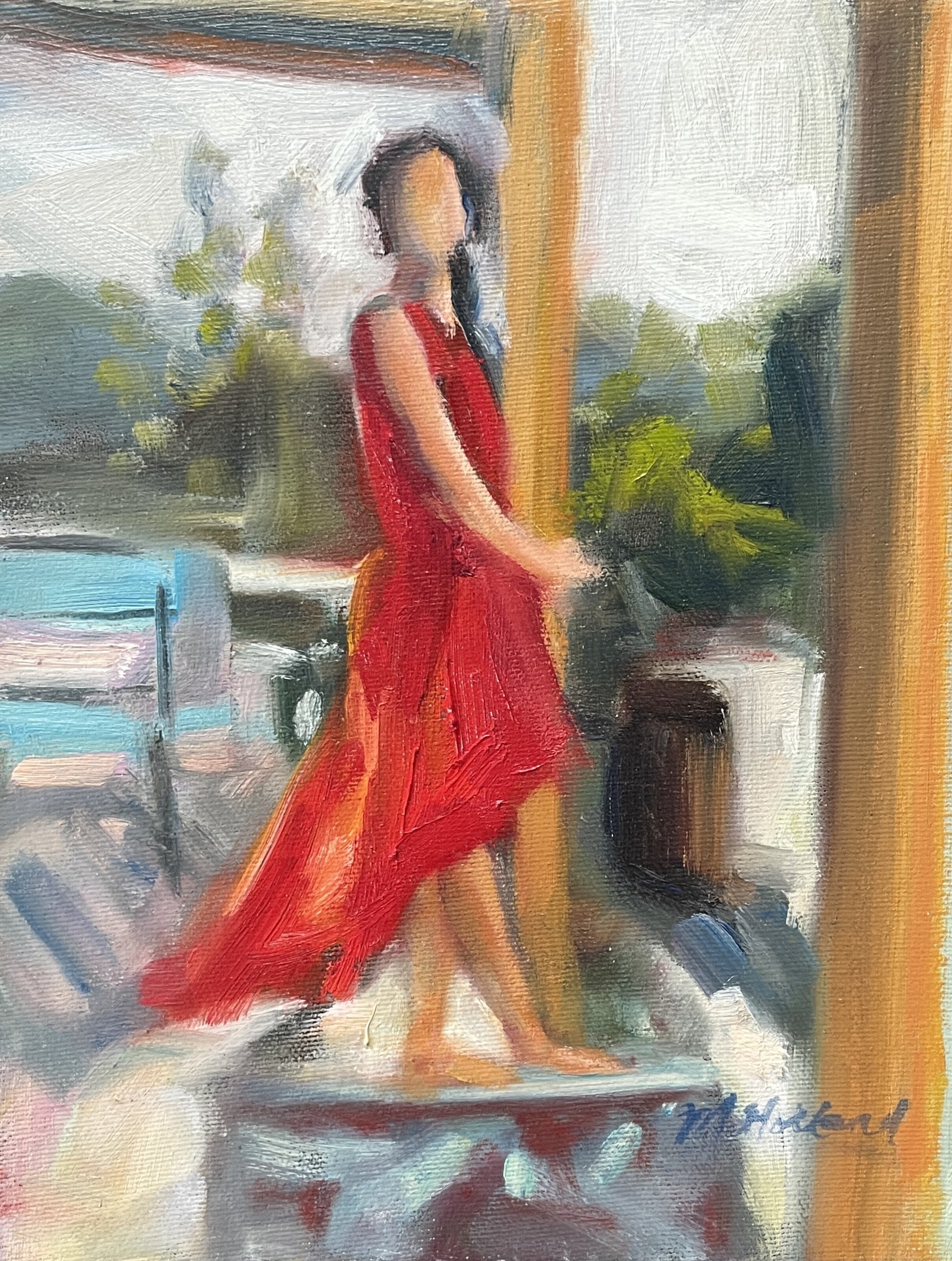 Red In Corsica (framed) SOLD
