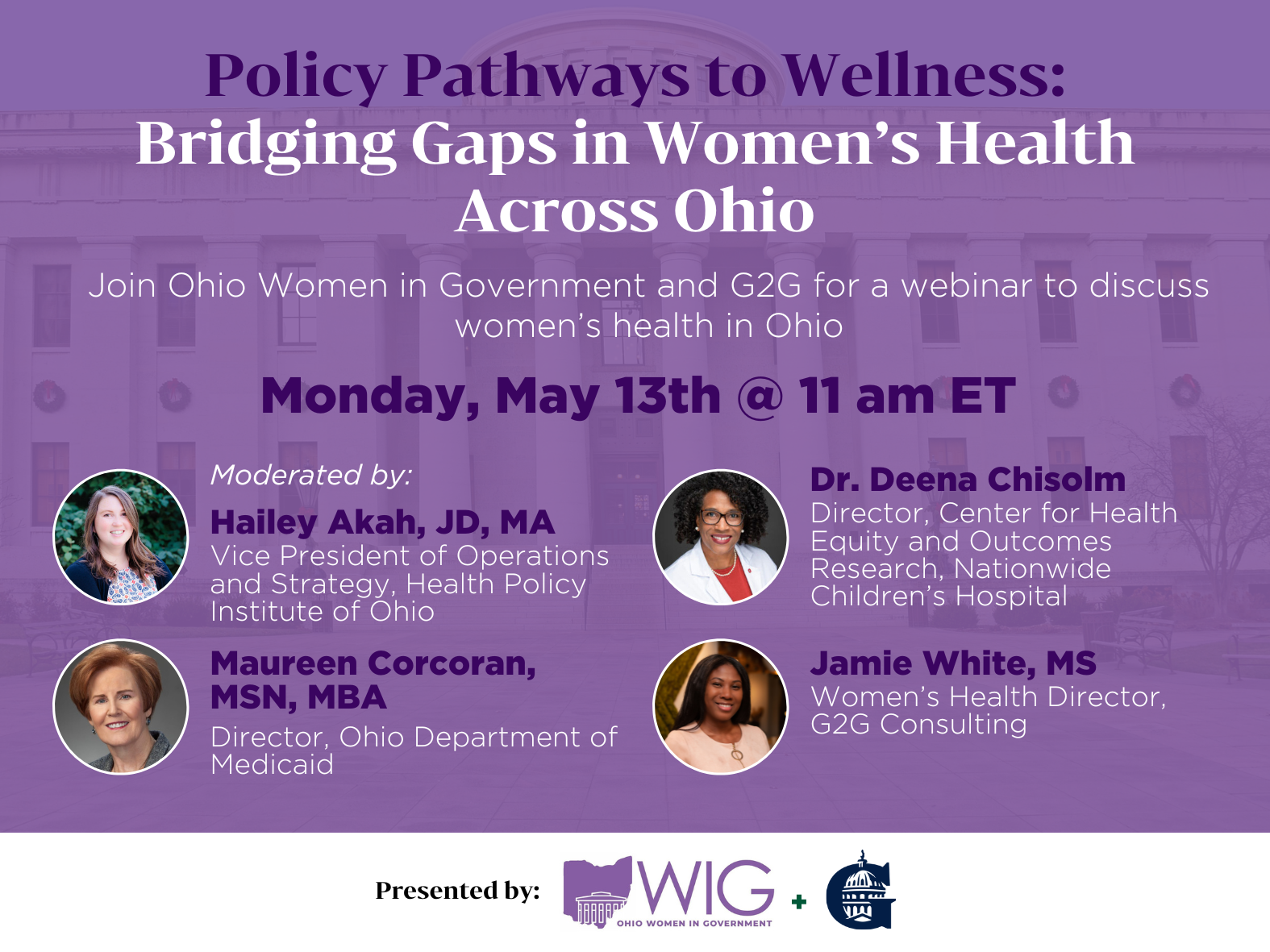 Policy Pathways to Wellness: Bridging Gaps in Women's Health Across Ohio (Webinar)
