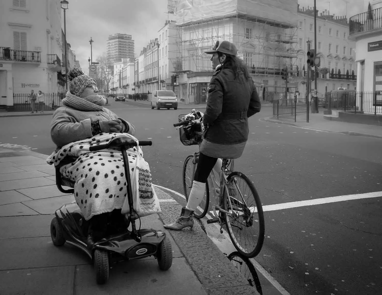 Young and Old Chance Encounter