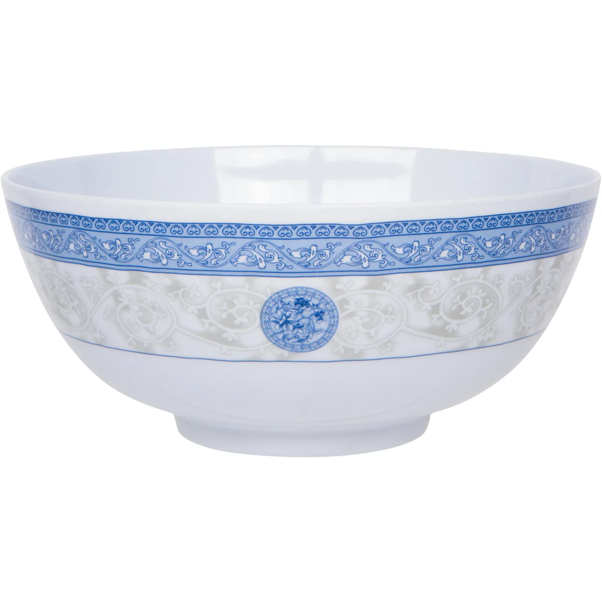 Melamine- Serving Bowl_Blue Lotus leaves design