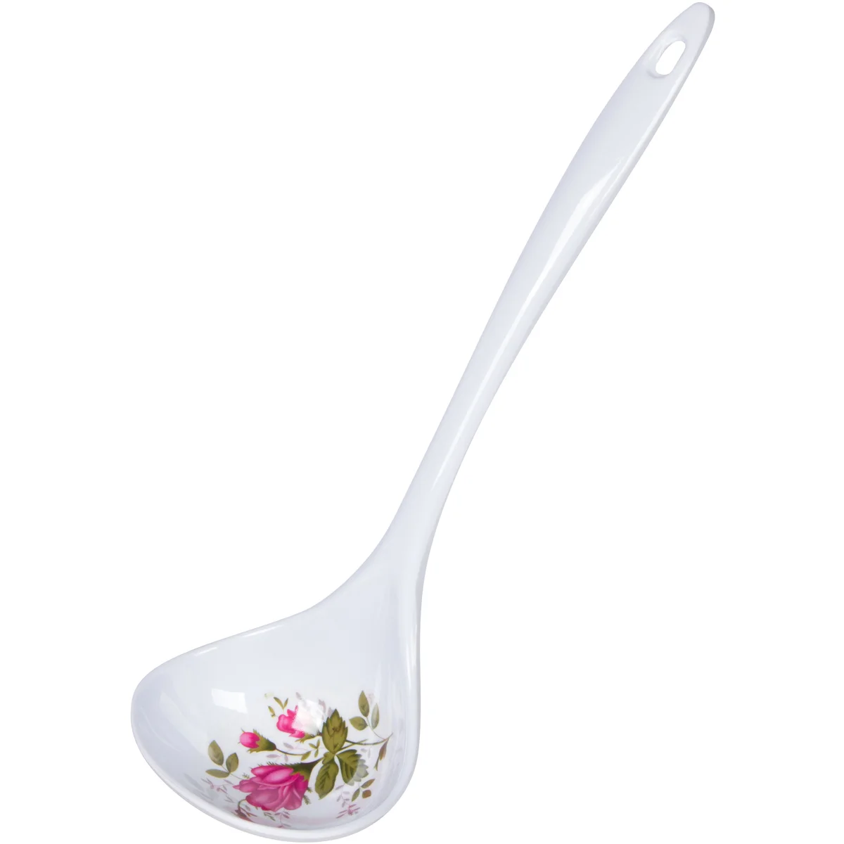Melamine- Ladle_Elegant rose design 
