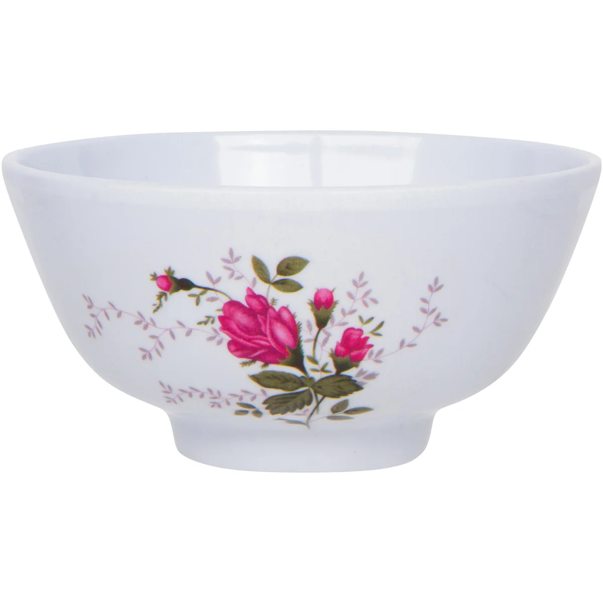 Melamine- Rice Bowl_Elegant rose design 