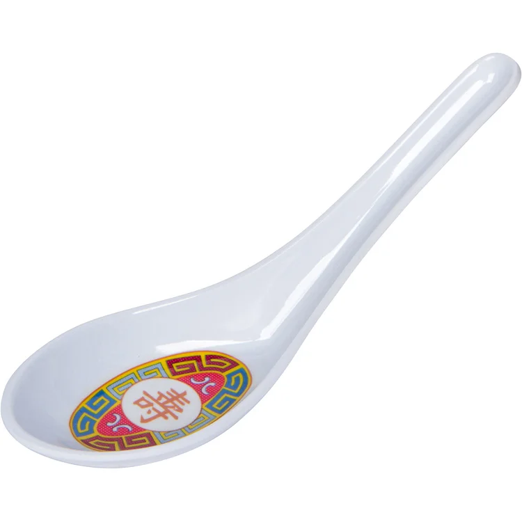 Melamine- Soup Spoon_Traditional Oriental Design 