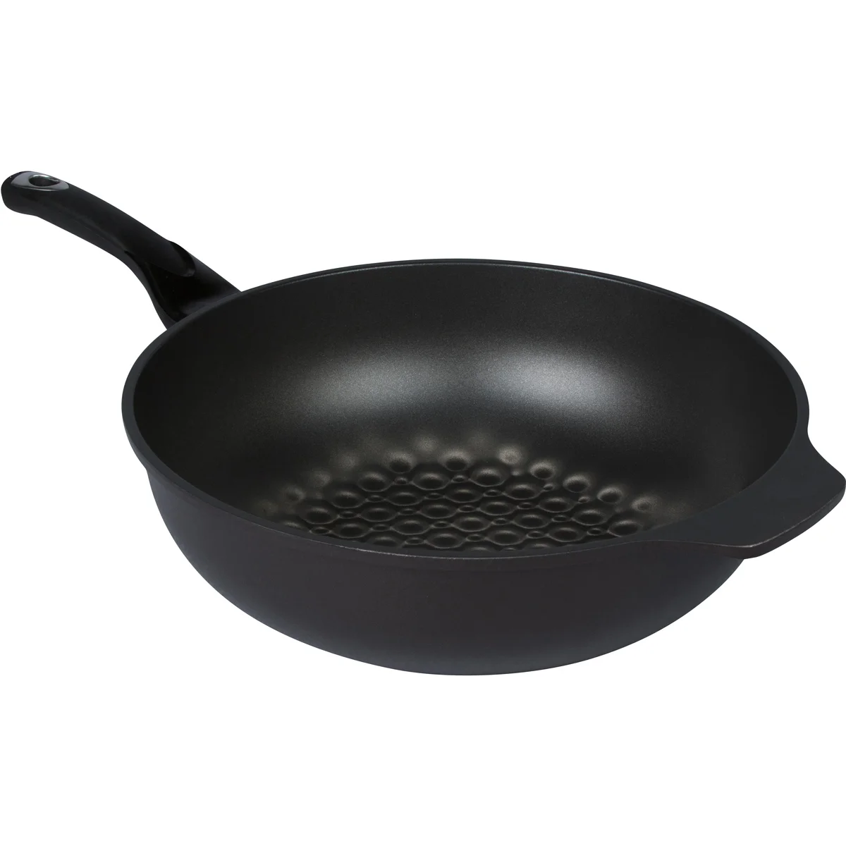 3D Marble Coating Wok W/Extra handle 