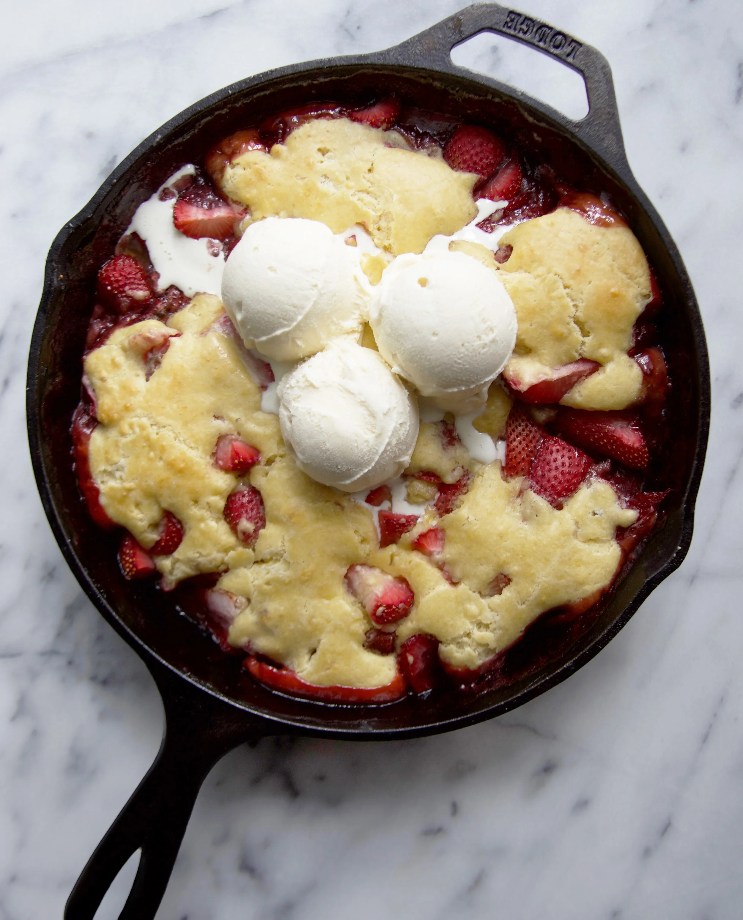 SKILLET STRAWBERRY COBBLER + TO THE VIVID KITCHEN — The Vivid