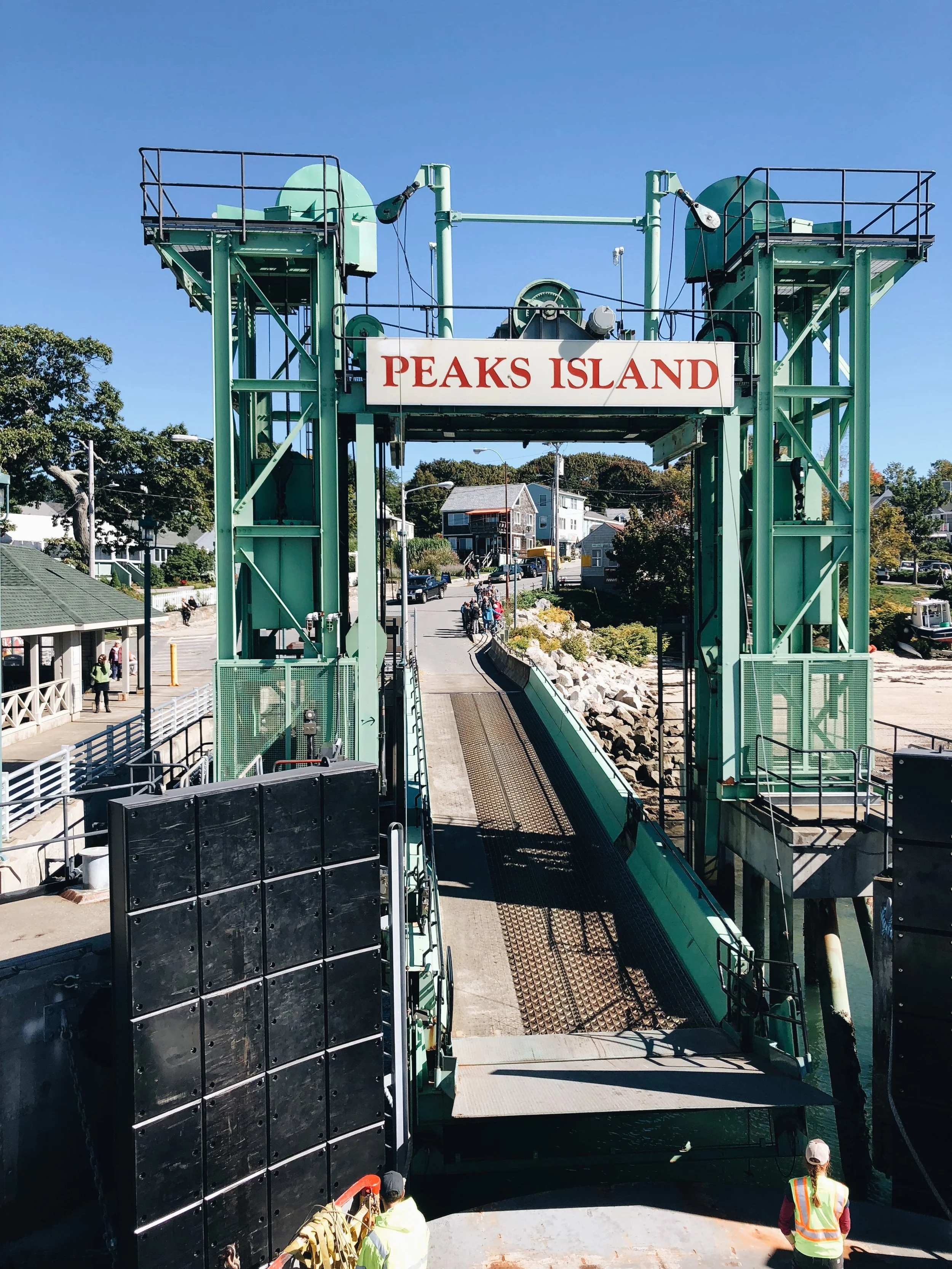 Arriving at Peaks Island via a ferry ride