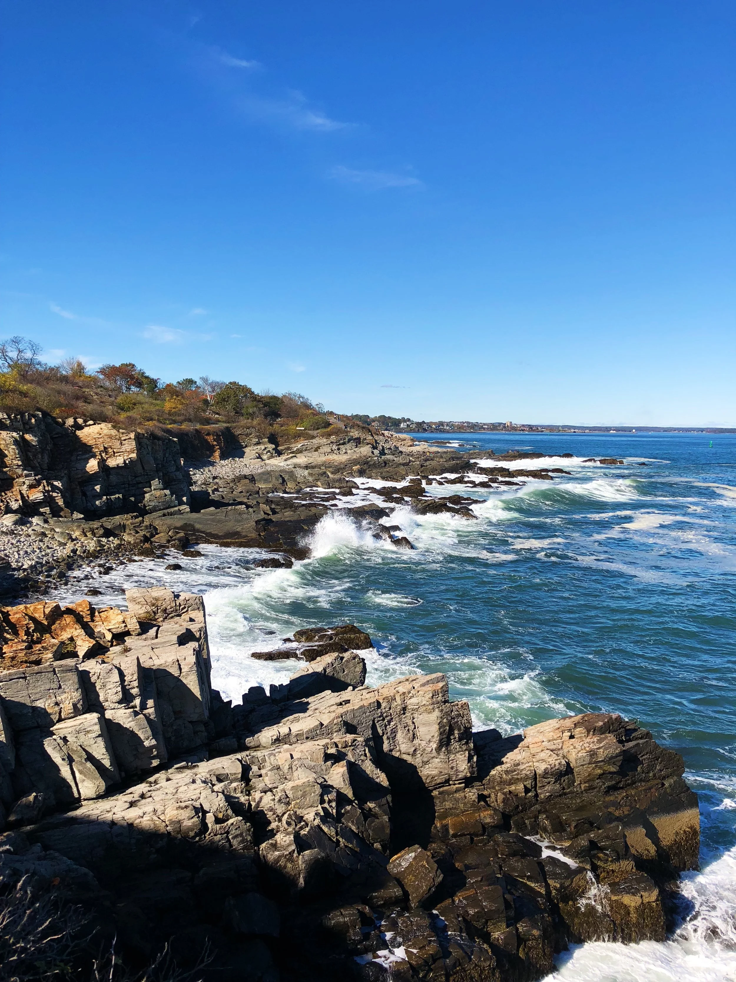 A gorgeous water view just north of the Portland Head Lighthouse