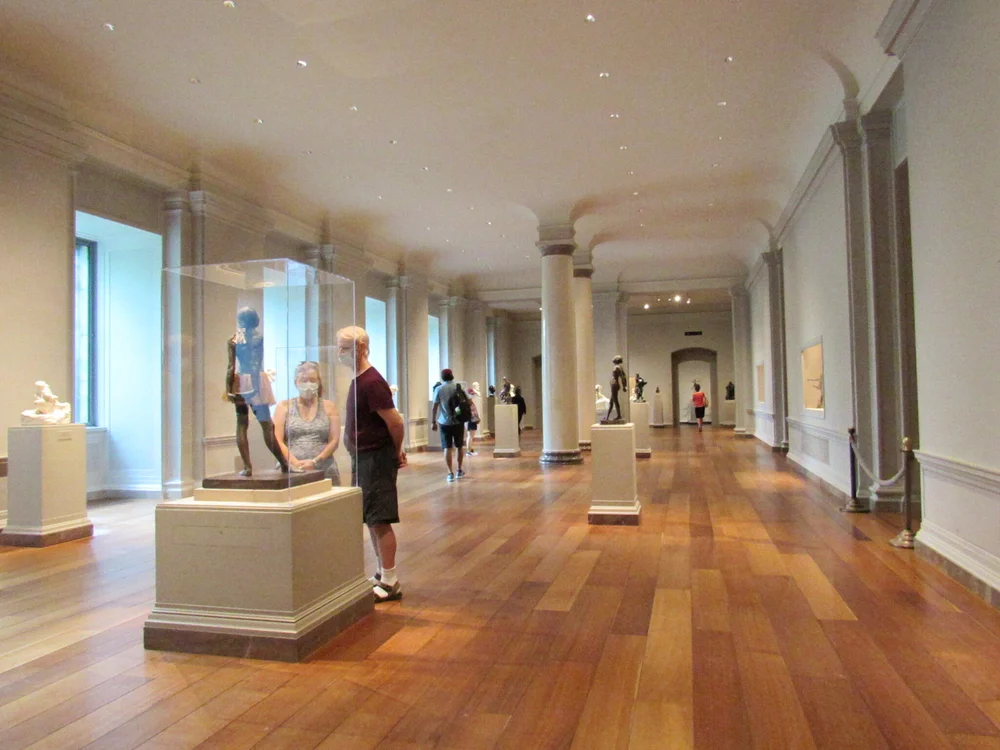 Visitors in the Sculpture Galleries