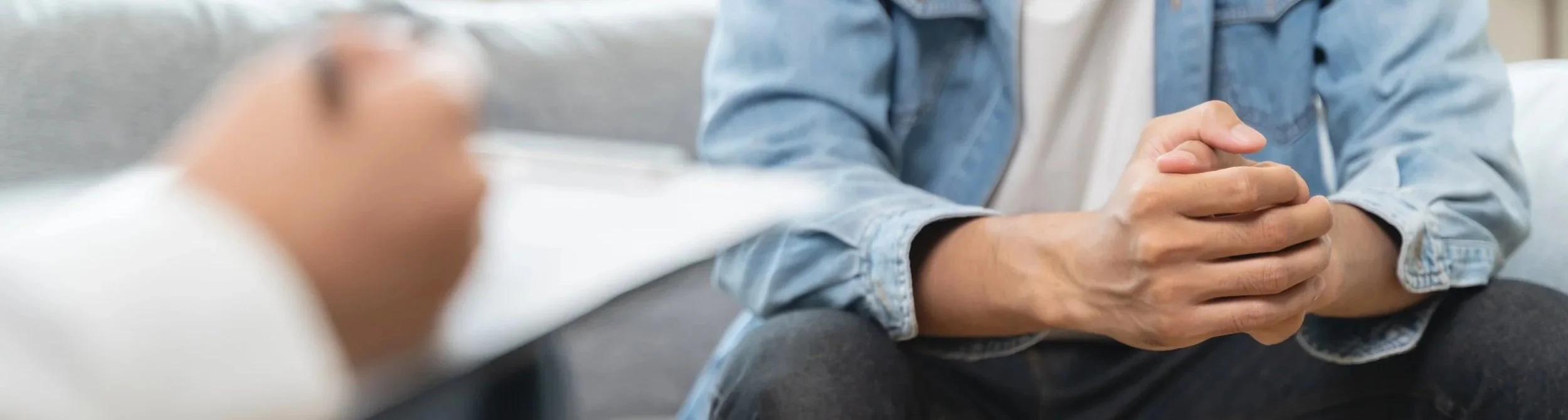 Man in therapy session