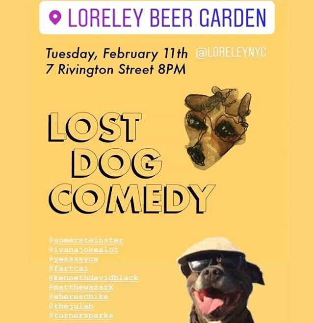 It&rsquo;s going down tonight on the @lostdogcomedy show!  Come party with us at 8pm...