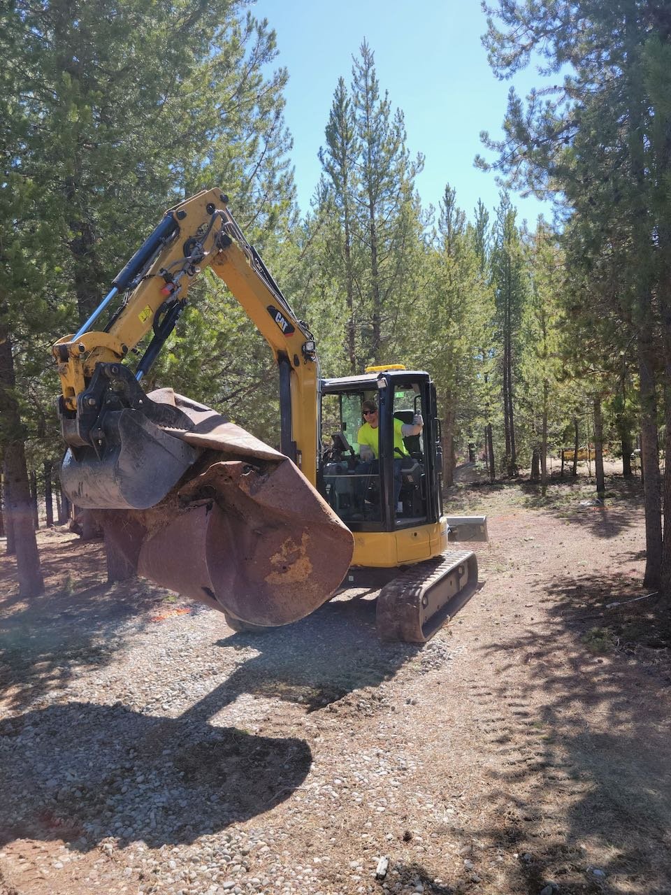 Steel septic tank removed