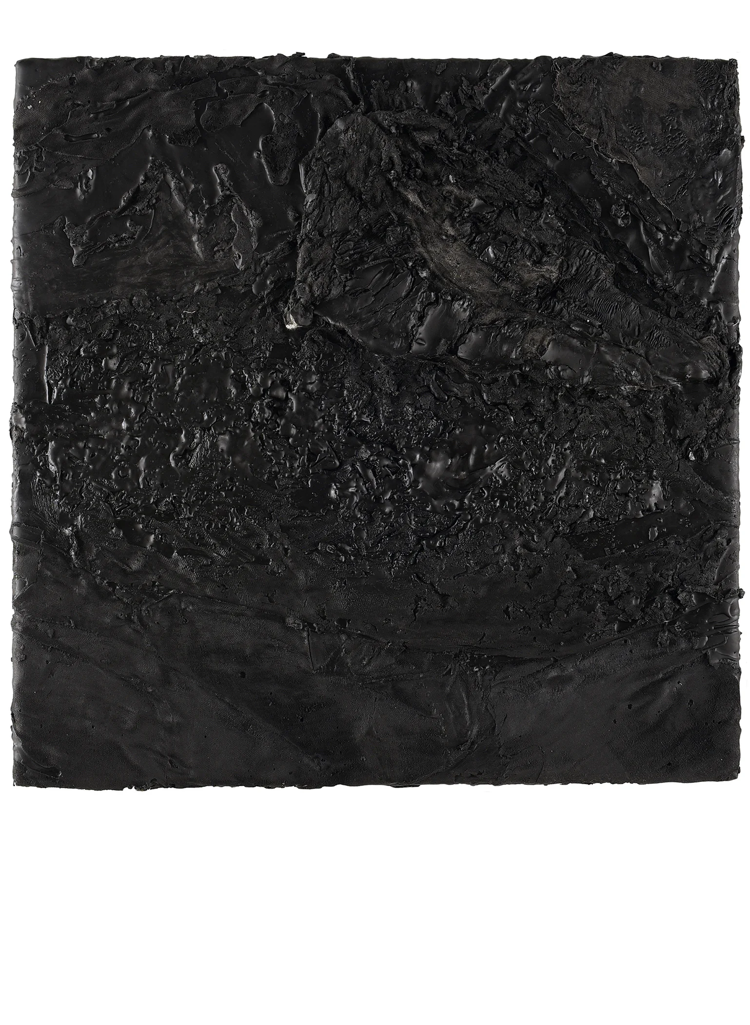 Endless Night Encaustic and Textile on Panel 2017 24x24