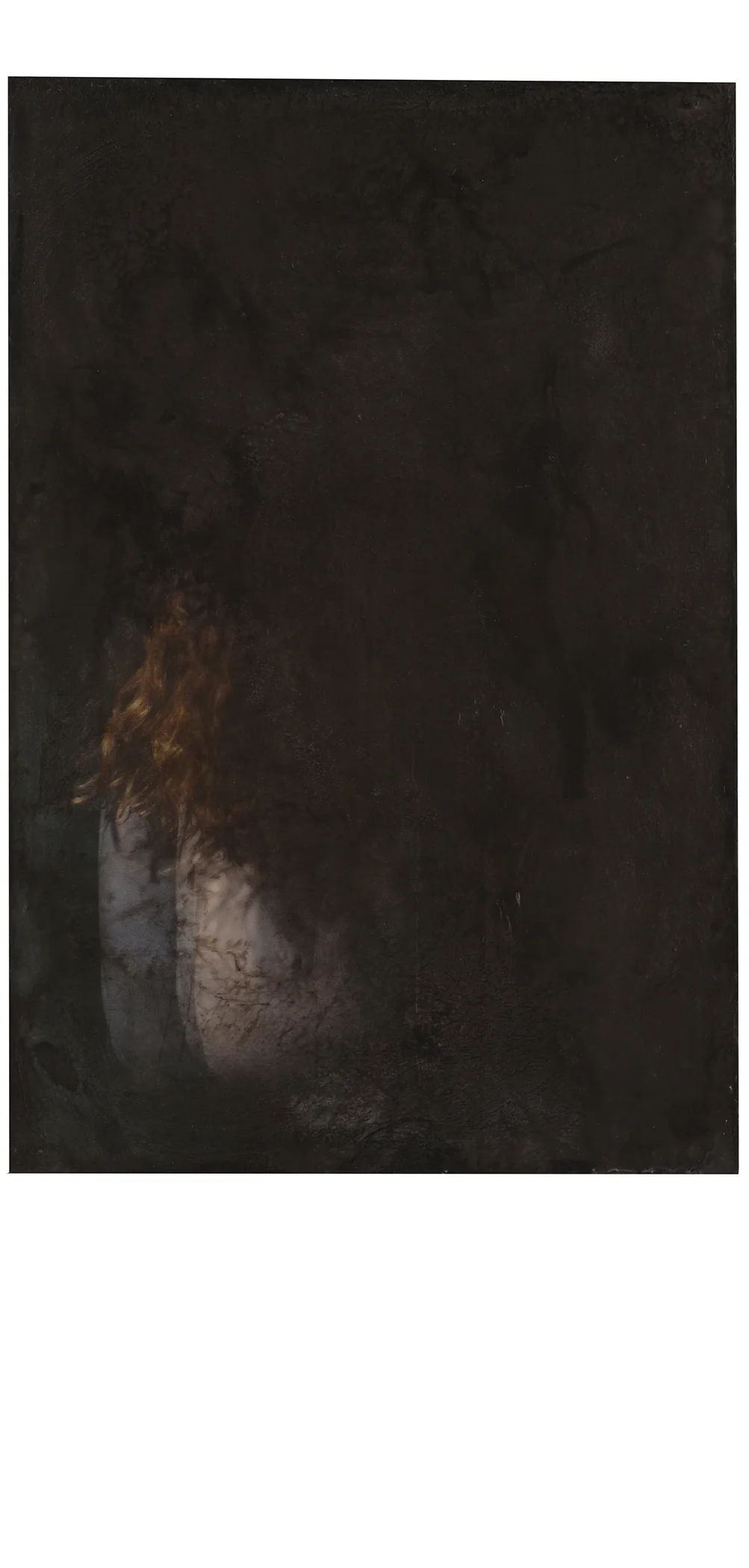 Little Girl Blue Photo Encaustic on Panel 2015 21.75 x 14.5 Also available 36x24 or 54x36
