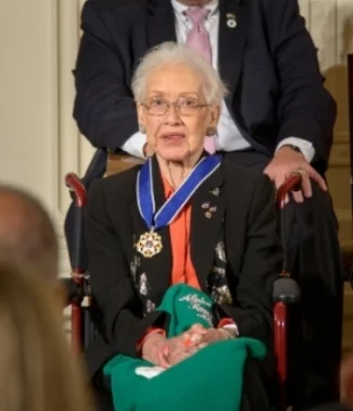 Katherine Johnson receiving the Presidential Medal of Freedom