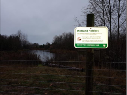  New fencing and signage to deter fishing. 