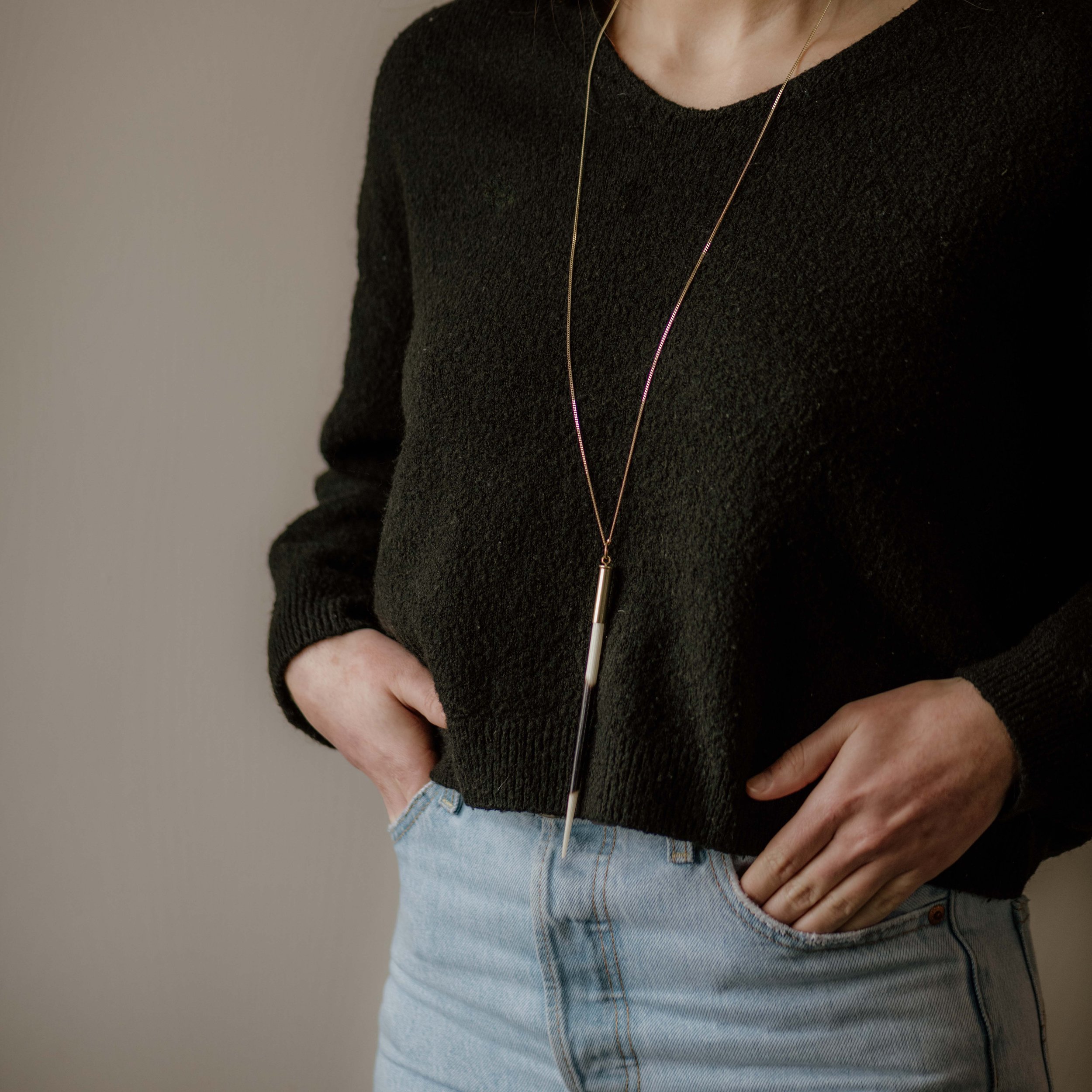 Beth Dutton Porcupine Quill Necklace, Beth Dutton Jewelry, Yellowstone Necklace, Beth Dutton Yellowstone Necklace