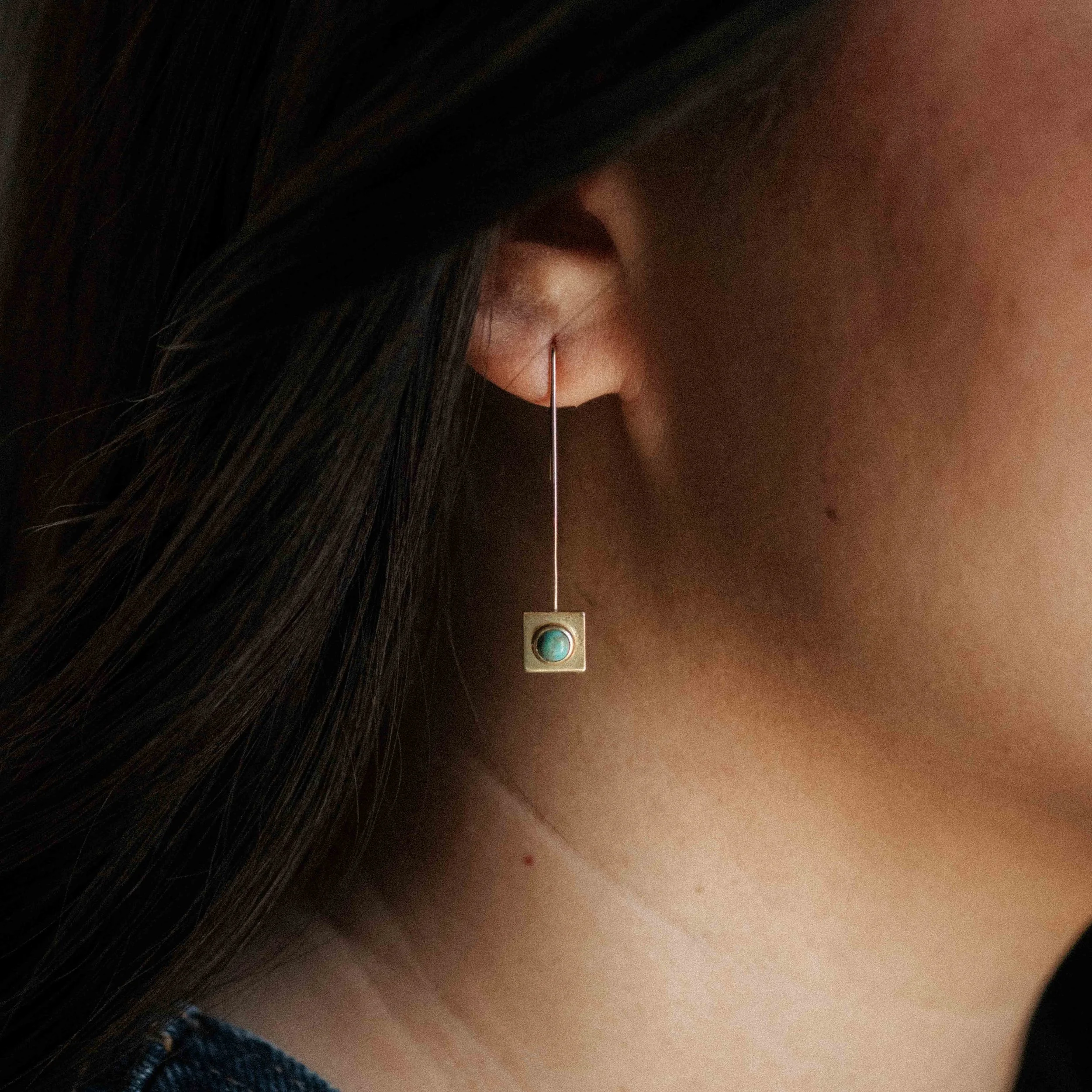 COMMONFORM_Modern Statement Gold Turquoise Earrings-112.jpg