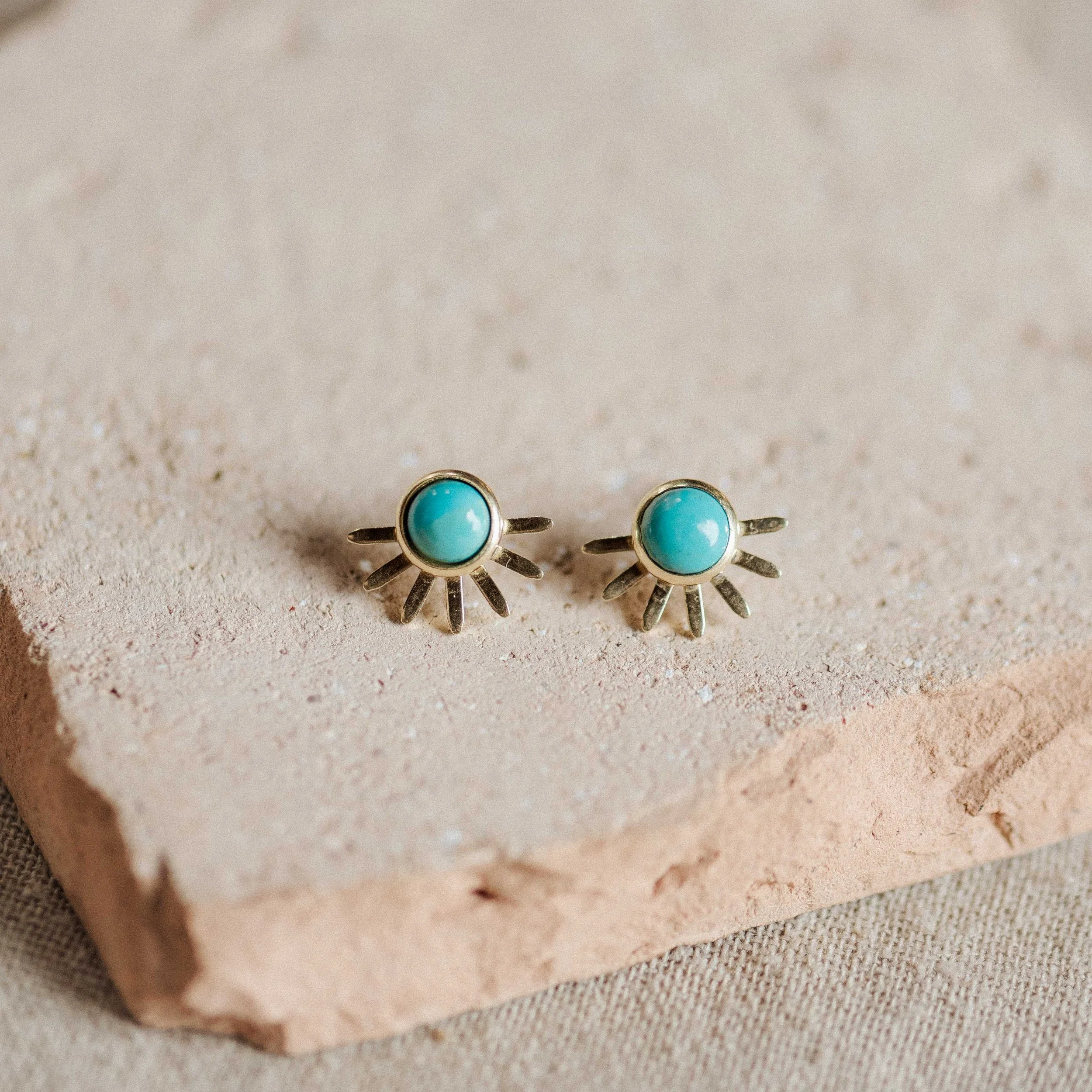 SOL STUDS // TURQUOISE
