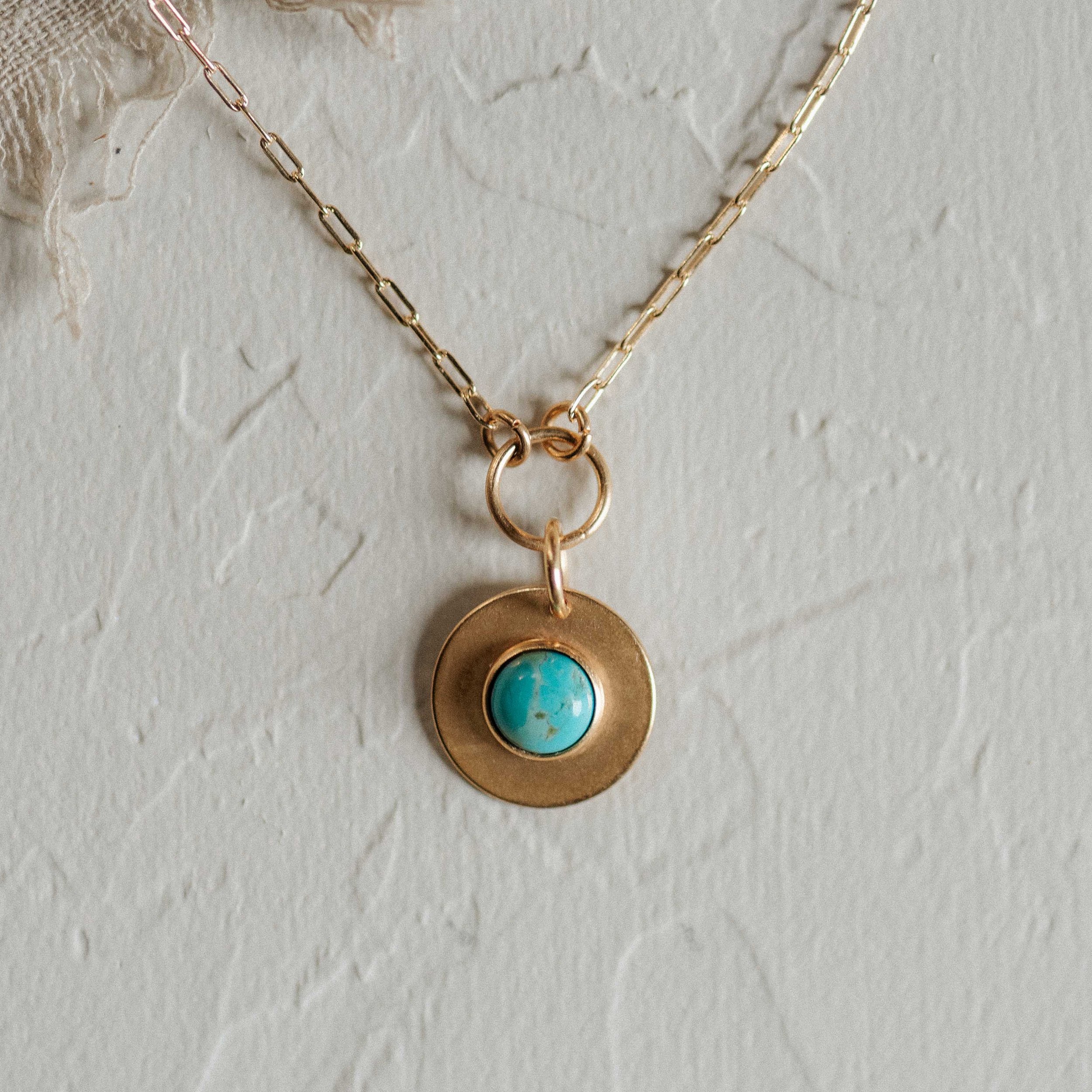 MAEVE NECKLACE // TURQUOISE // DEMI-FINE GOLD
