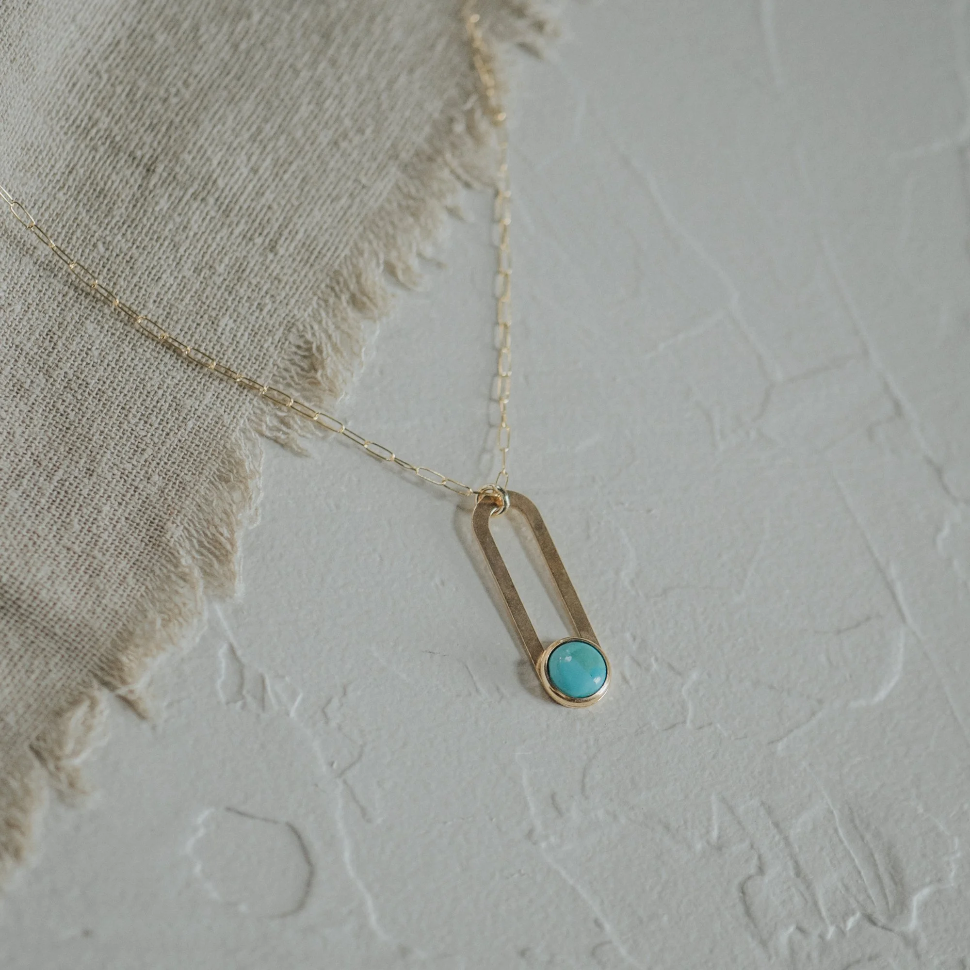GULCH NECKLACE // TURQUOISE // DEMI-FINE GOLD