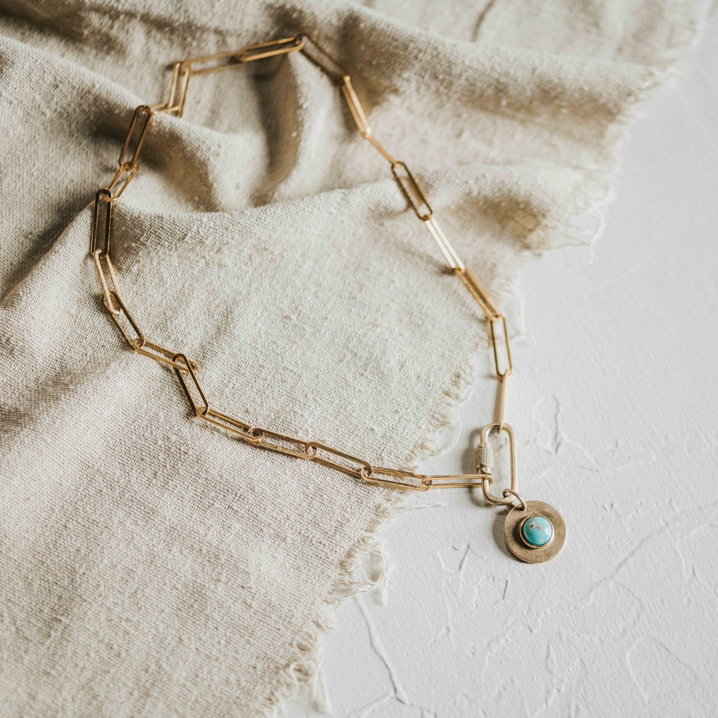 COMMONFORM_Gold and Turquoise Chain Necklace-69.jpg