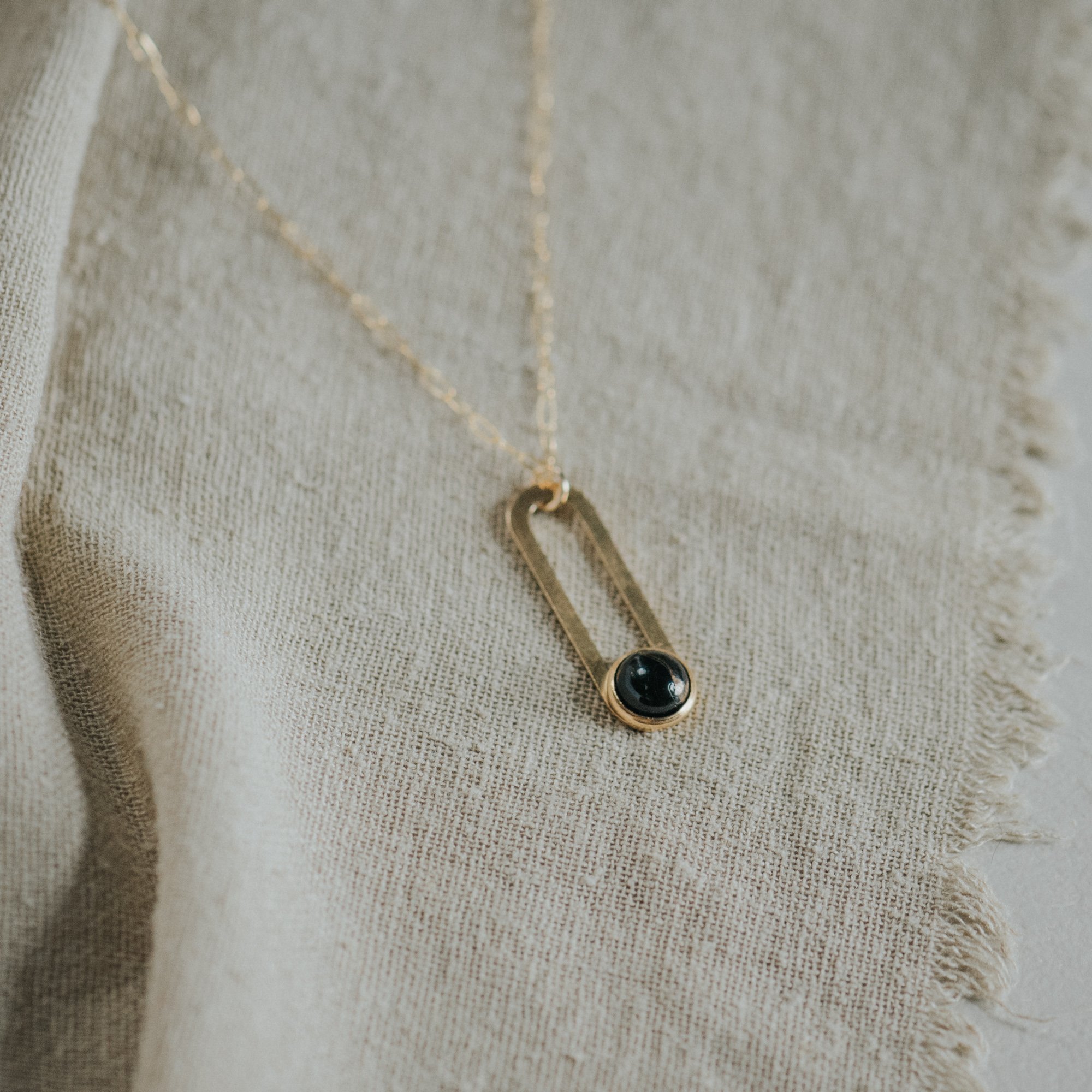 GULCH NECKLACE // COPPER OBSIDIAN // DEMI-FINE GOLD