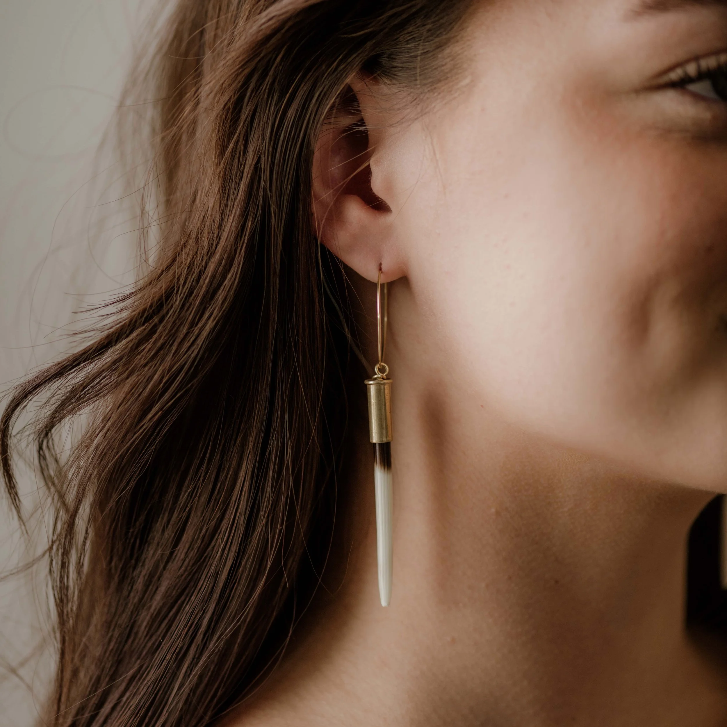 The Original Yellowstone Beth Dutton Porcupine Quill Earrings, Beth Dutton Jewelry, Yellowstone Earrings