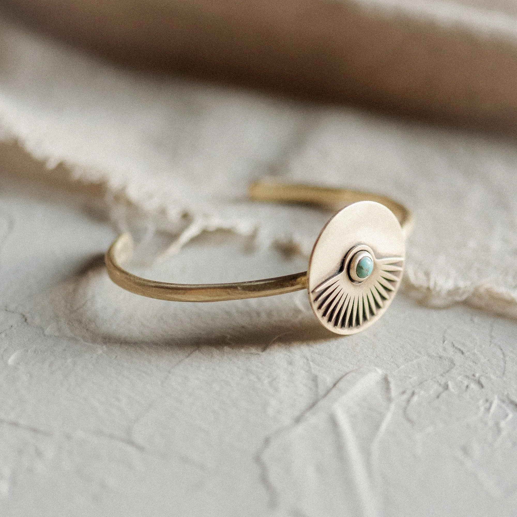 COMMONFORM_statement bracelet cuff turquoise gold brass-86.jpg