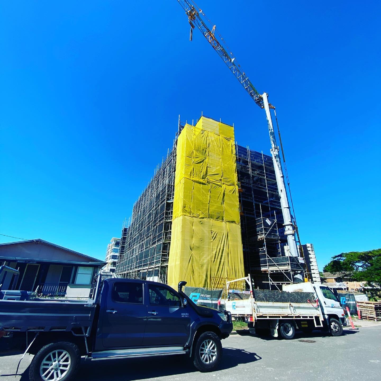 Nothing beats a 🏗 in the sky on a beautiful May day. We love it when projects we work on come out of the ground.