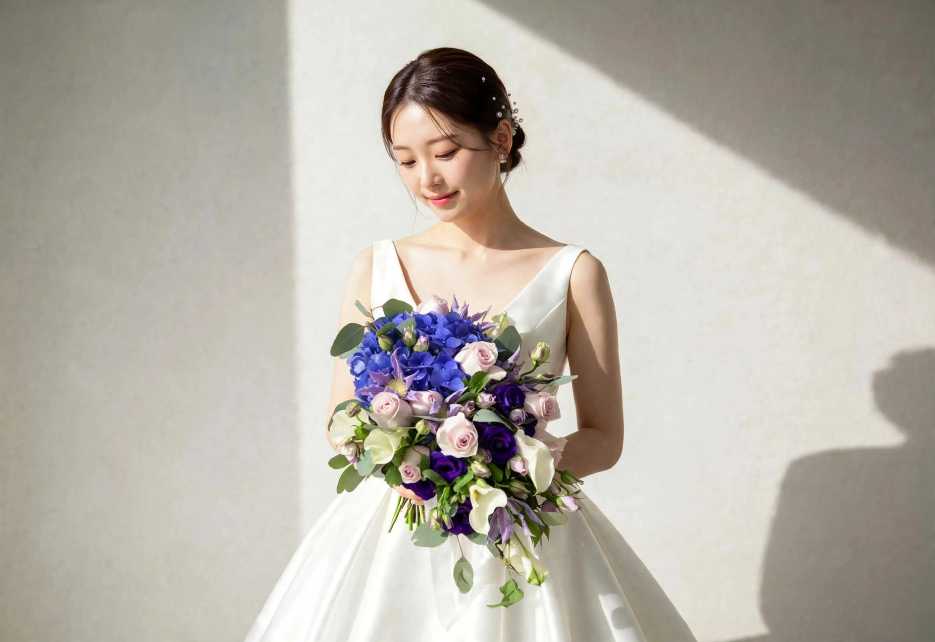  Duchess Blue - Teardrop Style Bridal Bouquet