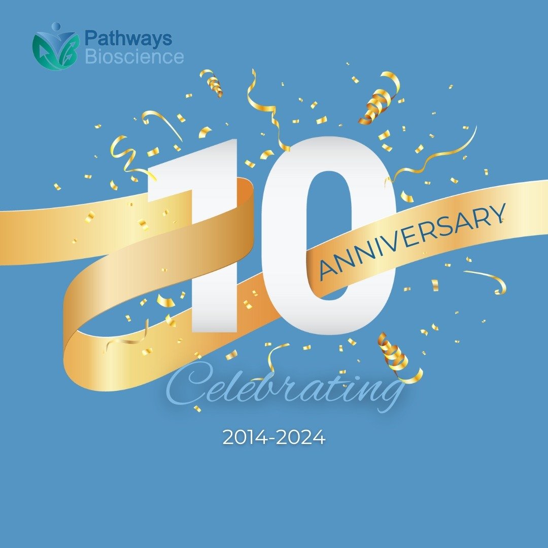 Join us in celebrating a decade of dedication to health and wellness! For 10 years, Pathways Bioscience has been committed to supporting your journey to better health at the cellular level with our PB125&reg; dietary supplement. Here&rsquo;s to many 