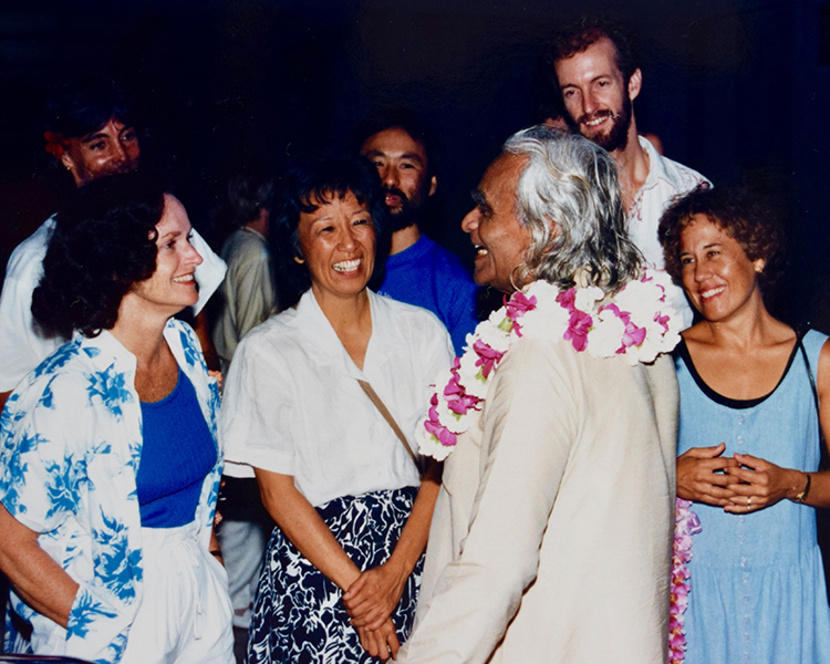 Greeting Mr. Iyengar at HNL