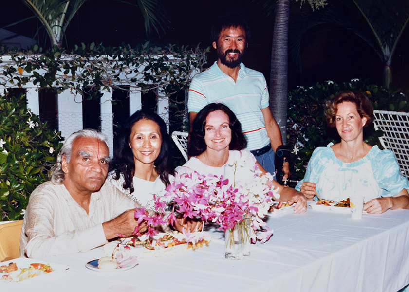 Luau dinner with SDC teachers, Ae Ja, Sandi, Glenn & Penney