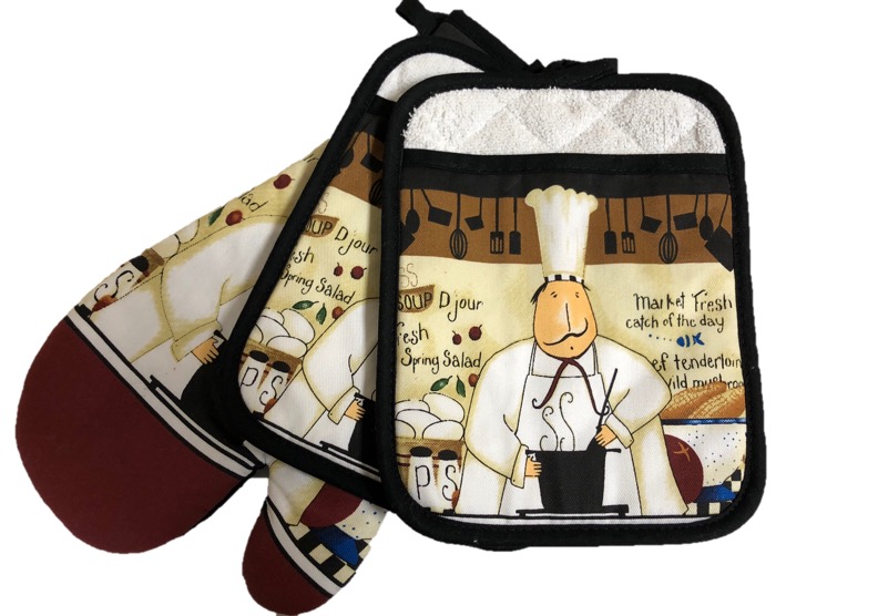 Print Oven &amp; Pot Mitt Set