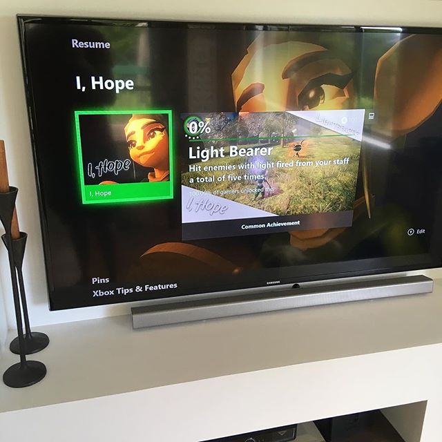 The first retail token of &ldquo;I, Hope&rdquo; on Xbox One! #Gamedev #madewithunity #indiedev #xbox