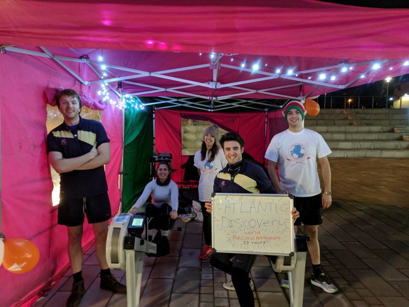 Made into the Alumni Newsletter and a couple student newspapers (Orbital and The Founder) https://www.higher.royalholloway.ac.uk/alumni-network/news/2018/01/31/atlantic-discovery-break-the-world-record-for-the-longest-continual-ergometer-row-in-a-small-mixed-team/