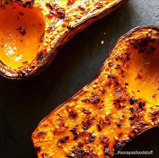 Karameliserede butternutsquash